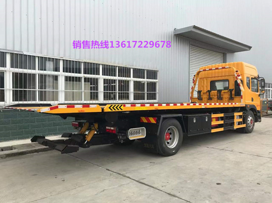 國六東風D9一拖二清障車（8噸板）
